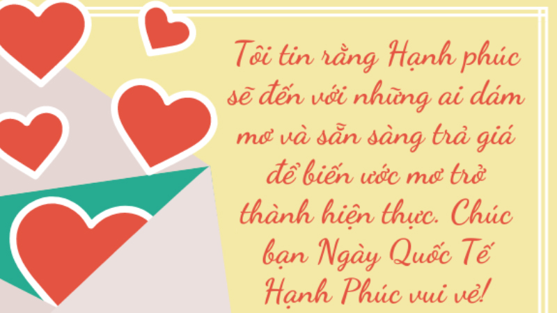 Lời chúc và thiệp mừng ngày Quốc tế Hạnh phúc